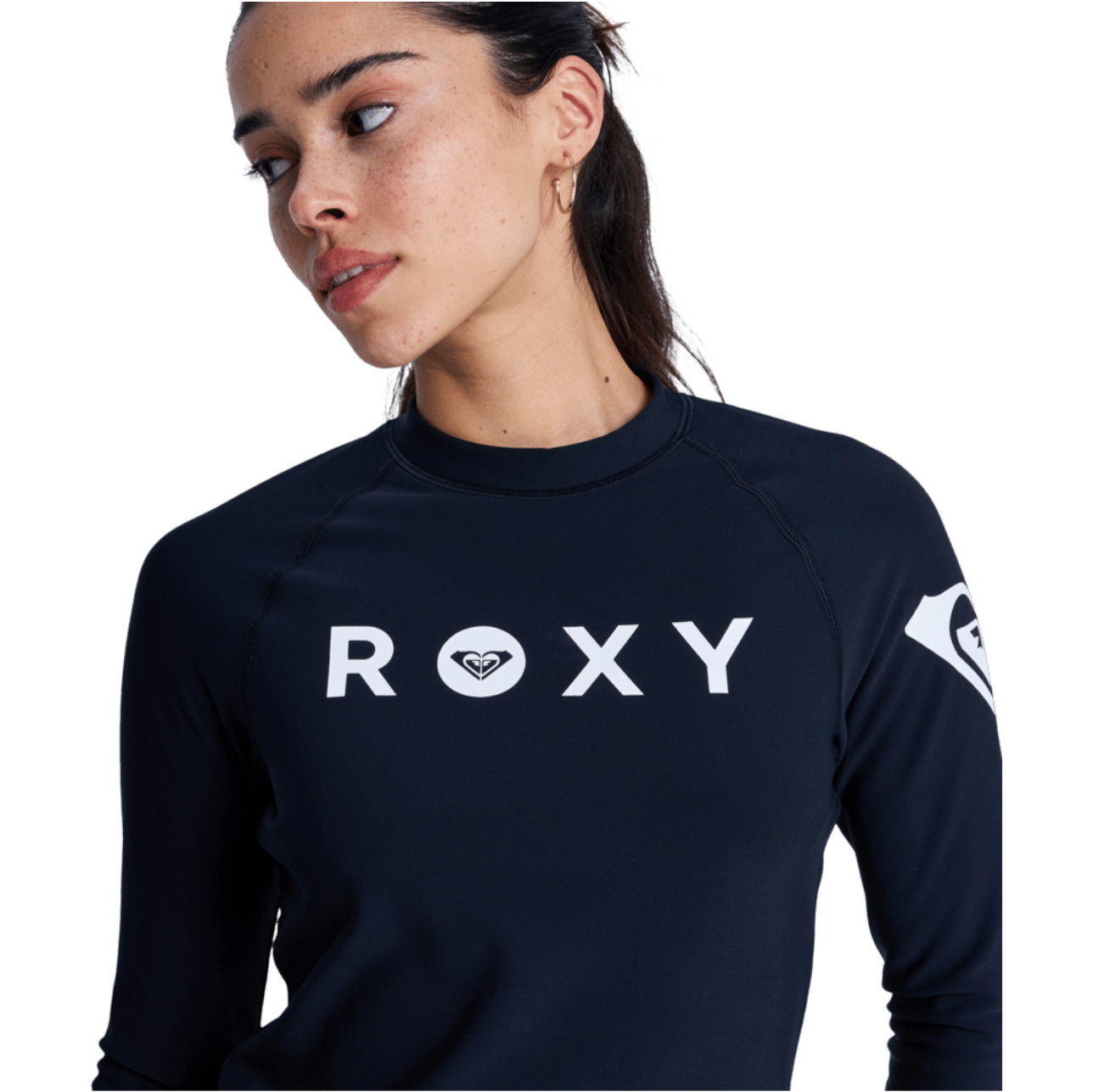 2026 Roxy Womens Essentials Heater Long Sleeve Rash Vest ERJWR03914 - Anthracite